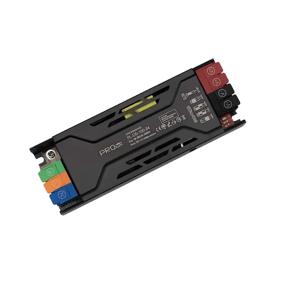 Блок живлення Dimmer\Slow Start 24V, 100W, 4.16А, Series "DS" зі зміною яскравості (25-100%) IP20 PROLUM 252011