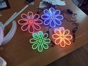 Неонова світлодіодна вивіска Квіти 43х43см. Світлодіодні вивіски з гнучкого неону Квіти