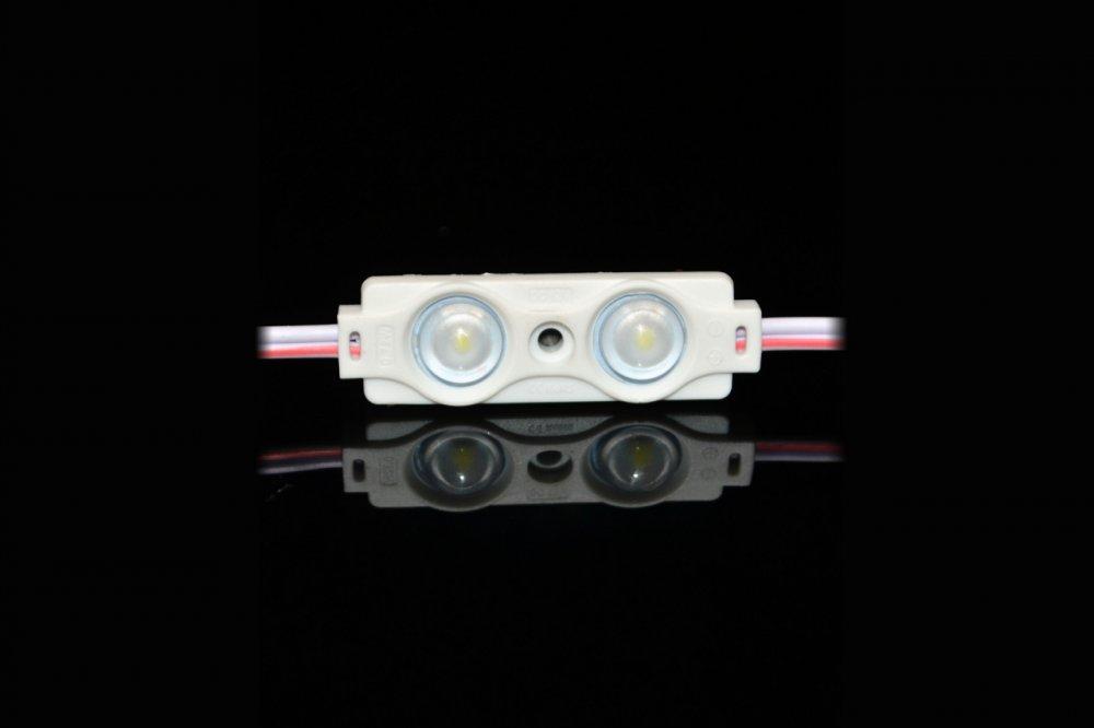 Світлодіодний модуль ОРТХ 0,48 7000К 12 вольт  0.48Вт 52лм 2 led SMD 2835 с лІнзами IP65 SWPower