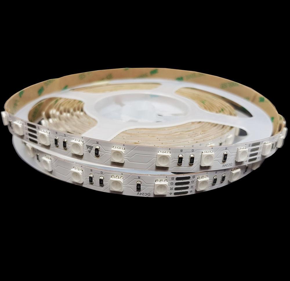 Світлодіодна стрічка RGB 5050-60-IP20-RGB-10-24 RD0060AP 24 вольт 12.9 Вт 560лм Рішанг 10538