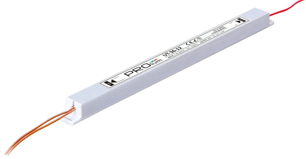 Ультратонкий блок живлення PROLUM 12 вольт 36 Вт 3а IP43 Series "UT" 223029о