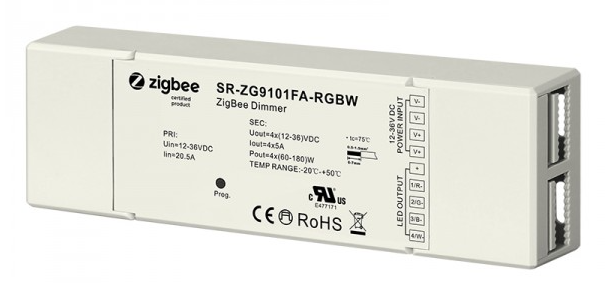 Контролер-приймач SR-ZG9101FA-RGBW ZigBee 4 канала по 5 А SUNRICHER 15144