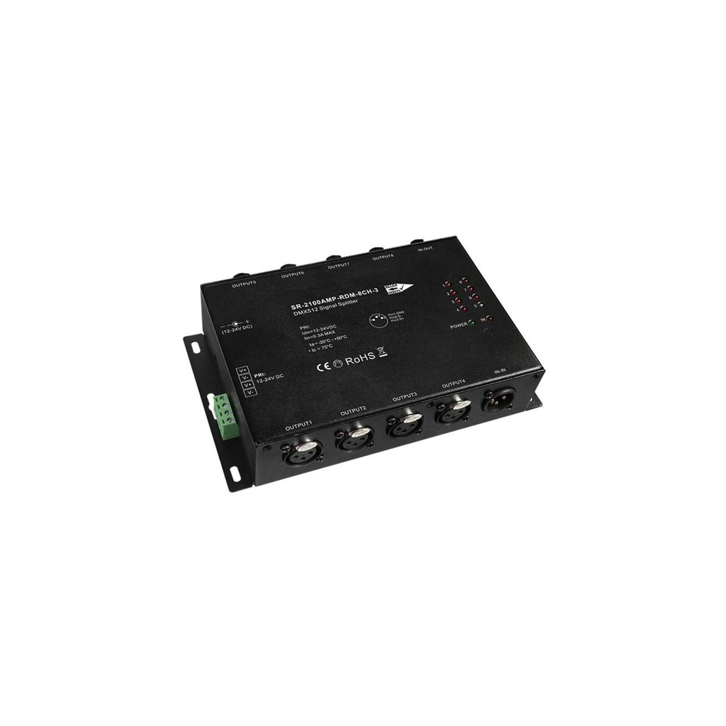 Сплітер SR-2100AMP-RDM-8CH-5/3 (DMX&RDM) SUNRICHER 18812
