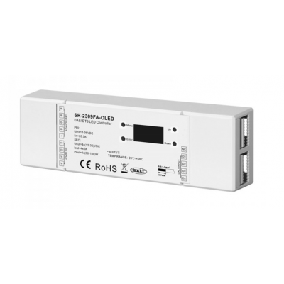 Контролер SR-2309FA-OLED (DALI DT8 Master) 4 канали по 5А SUNRICHER 18033