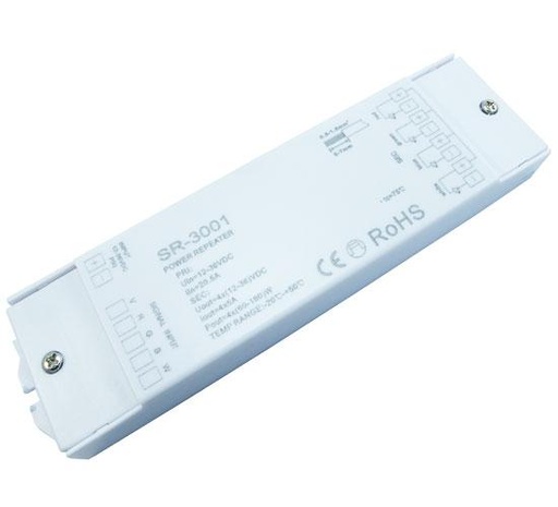[4722] LED повторювач RGBY SR-3001 світлодіодних стрічок 12-36 вольт 4 канала загальний анод 4722