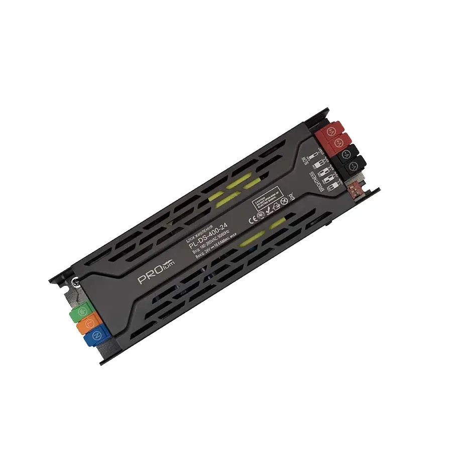 [252014] Блок живлення Dimmer\Slow Start 24V,400W, 16.6А, Series "DS" зі зміною яскравості (25-100%) IP20 PROLUM 252014