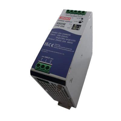 [22158] Блок живлення 24вольт 480вт 20а JDV-24480DR  негерметичний на DIN рейку IP33 JINBO  22158