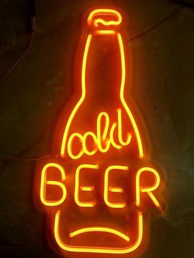 [ПИВО BEER 30х53 см] Світлодіодна неонова вивіска ПИВО BEER розміром 30х53 см
