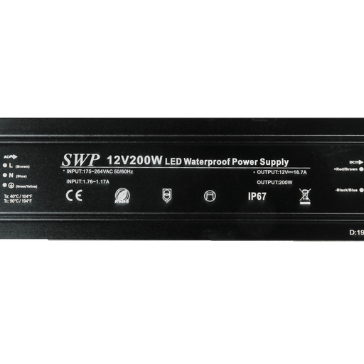 [SWP-F12-200W] Блок живлення 12 вольт 16,67а 200Вт SWP-F12-200W герметичний IP67 SWPower
