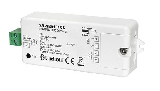 [16469] Контролер SR-SB9101CS (RF+BT SR-BUS) димер RF+BlueTooth 1 канал12-36VDC 8А SUNRICHER 16469