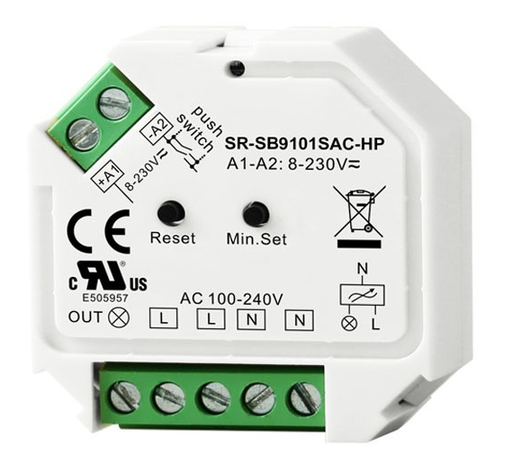 [19236] Радіочастотний димер з інтерфейсом RF+Bluetooth led dimmer 220v для LED ламп SR-SB9101SAC-HP  SUNRICHER 19236