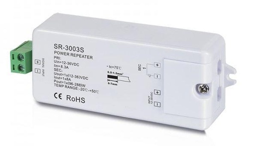 [10207] LED повторювач SR-3003S для світлодіодних стрічок 12-36 вольт SUNRICHER 10207