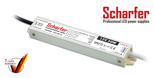 [SCH-12-30] Блок живлення 12 вольт 30Вт 2,5А SCH-12-30 герметичний IP67 Professional LED power supplies Scharfer