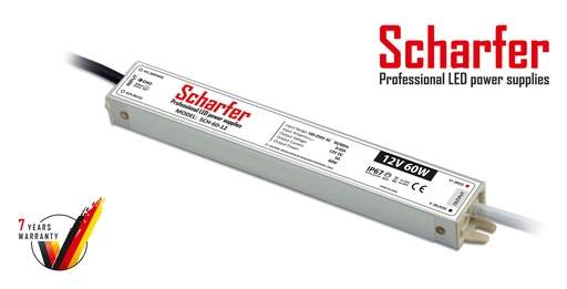 [SCH-12-60] Блок живлення 12 вольт 60Вт 5,0А SCH-12-60 герметичний IP67 Professional LED power supplies Scharfer