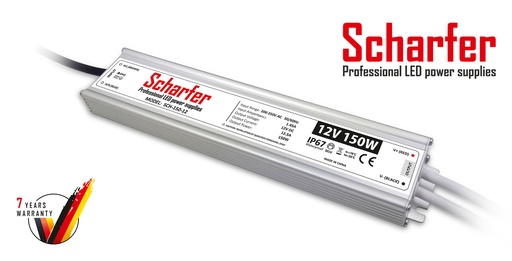 [SCH-12-150] Блок живлення 12 вольт 150Вт 12,5А SCH-12-150 герметичний IP67 Professional LED power supplies Scharfer