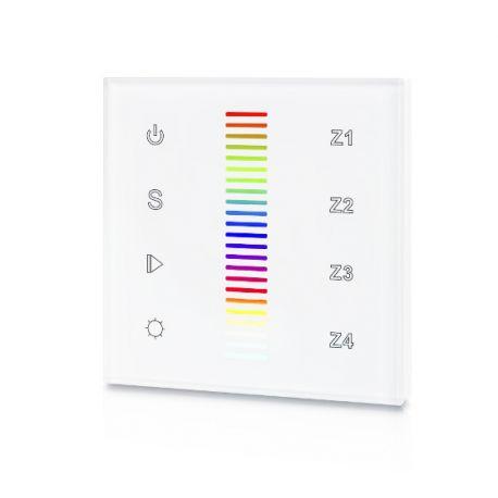 [7394] Панель Touch SR-2830RGB-AC (W) /4 зони, білий корпус/ для контролерів SR-1009хх. SUNRICHER 7394